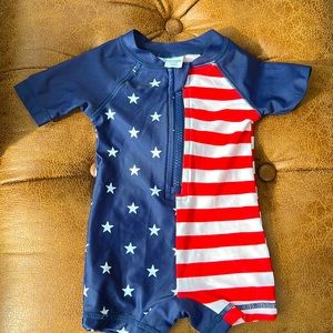 Infant Americana rash guard swim suite